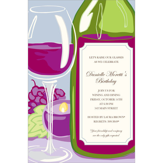 Wine Gleams Invitations